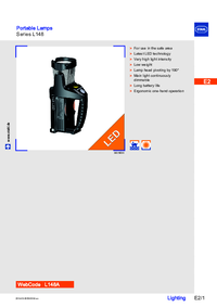 Thumbnail of document Data Sheet Portable Lamps Series L148 EN 19980